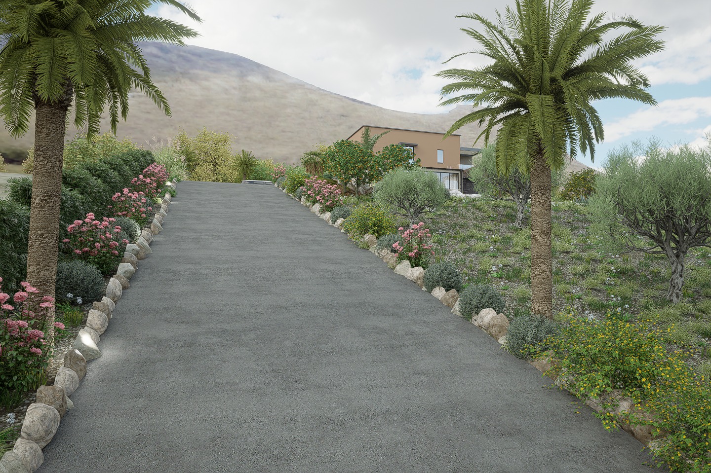Villa nuova costruzione con piscina e vista